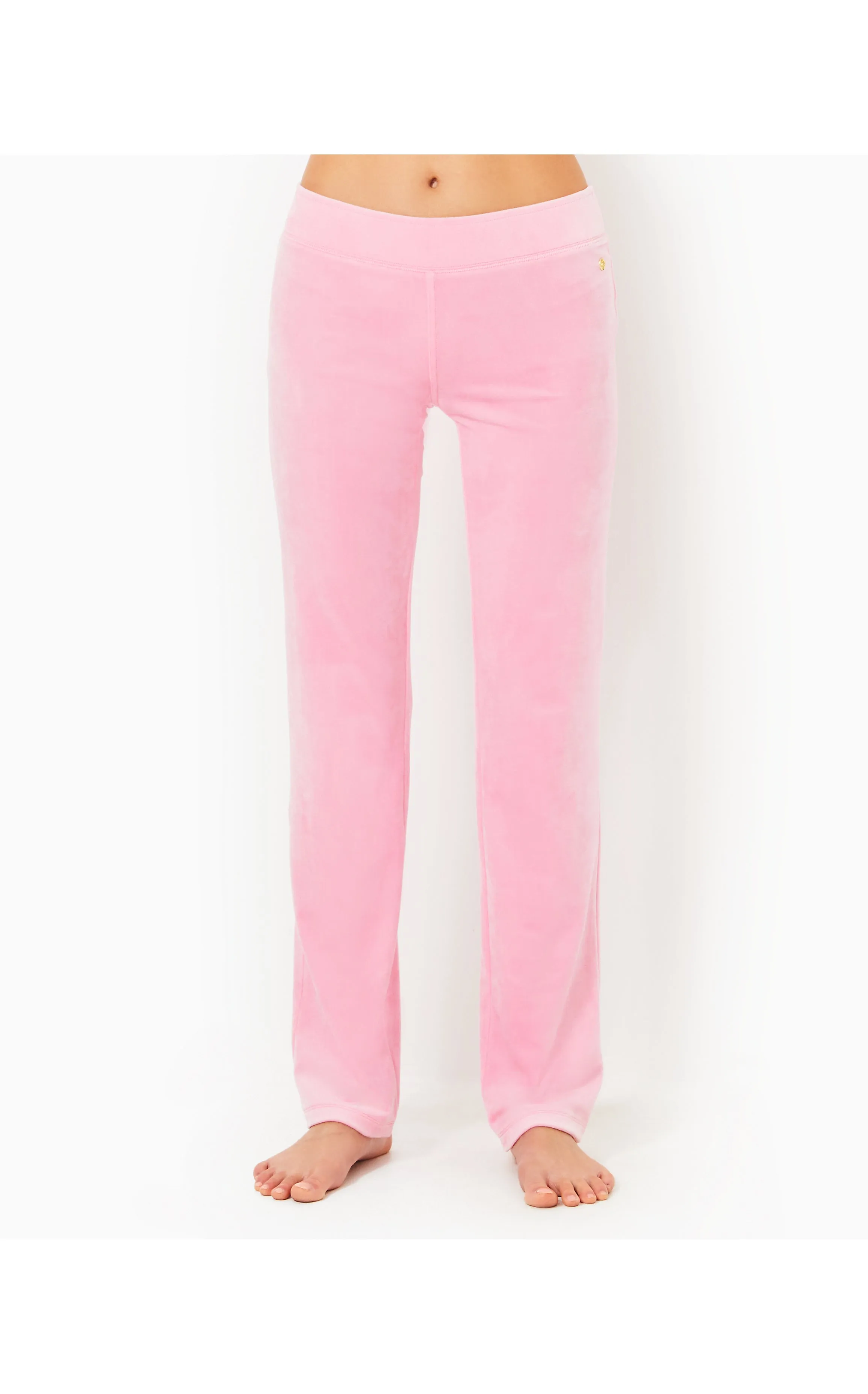 33" Dorsey Velour Pant Conch Shell Pink