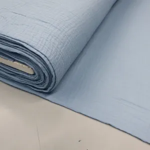 80CM REMNANT Cotton Double Gauze - Powder Blue