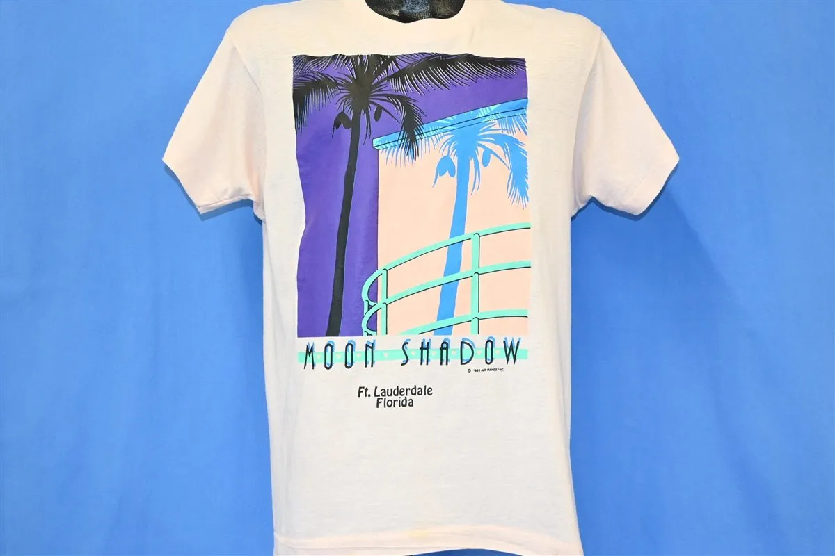 80s Moon Shadow Palm Tree Fort Lauderdale Florida t-shirt Large