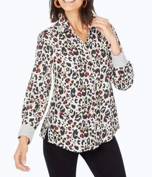 Ava Non-Iron Animal Print Shirt