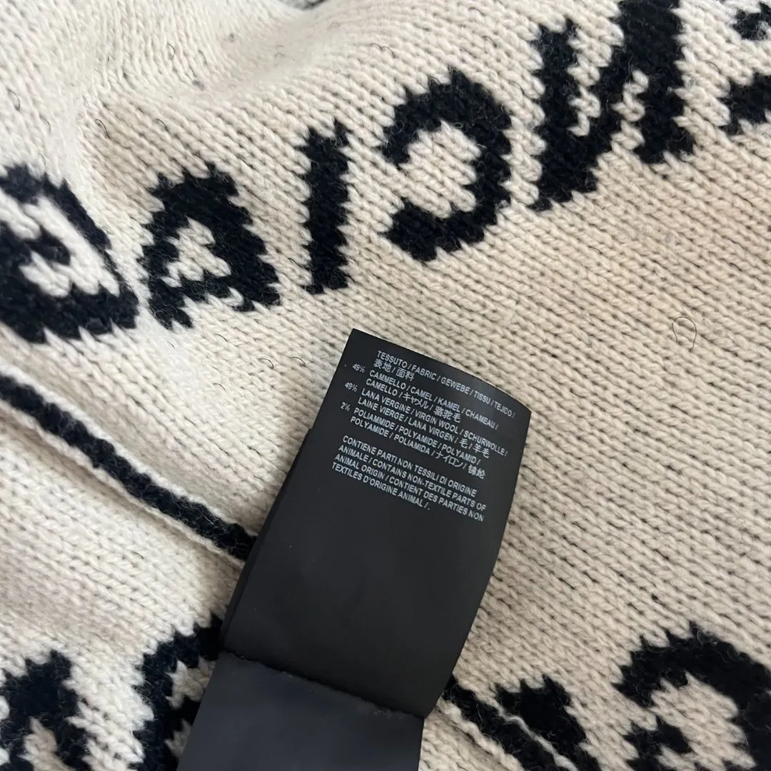 Balenciaga logo oversized knitted cardigan