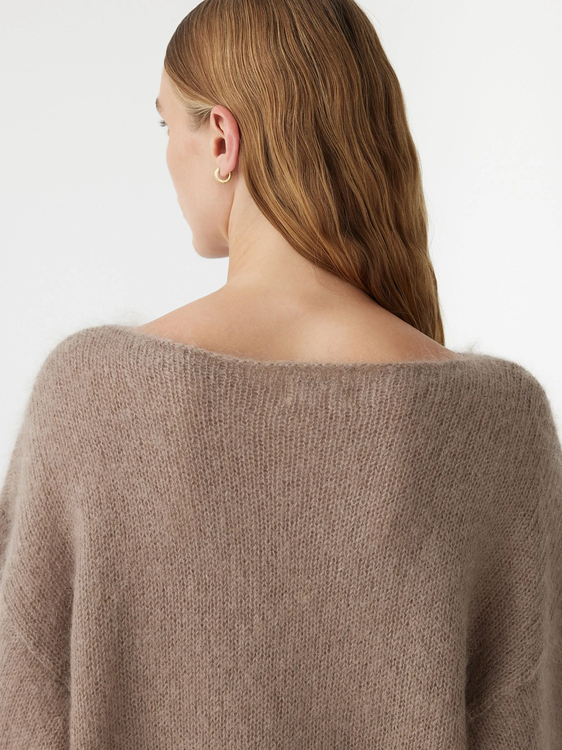 boxy mohair boatneck knit