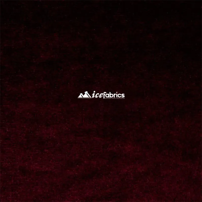 Burgundy Luxury Stretch Velvet Fabric _ Spandex Fabric