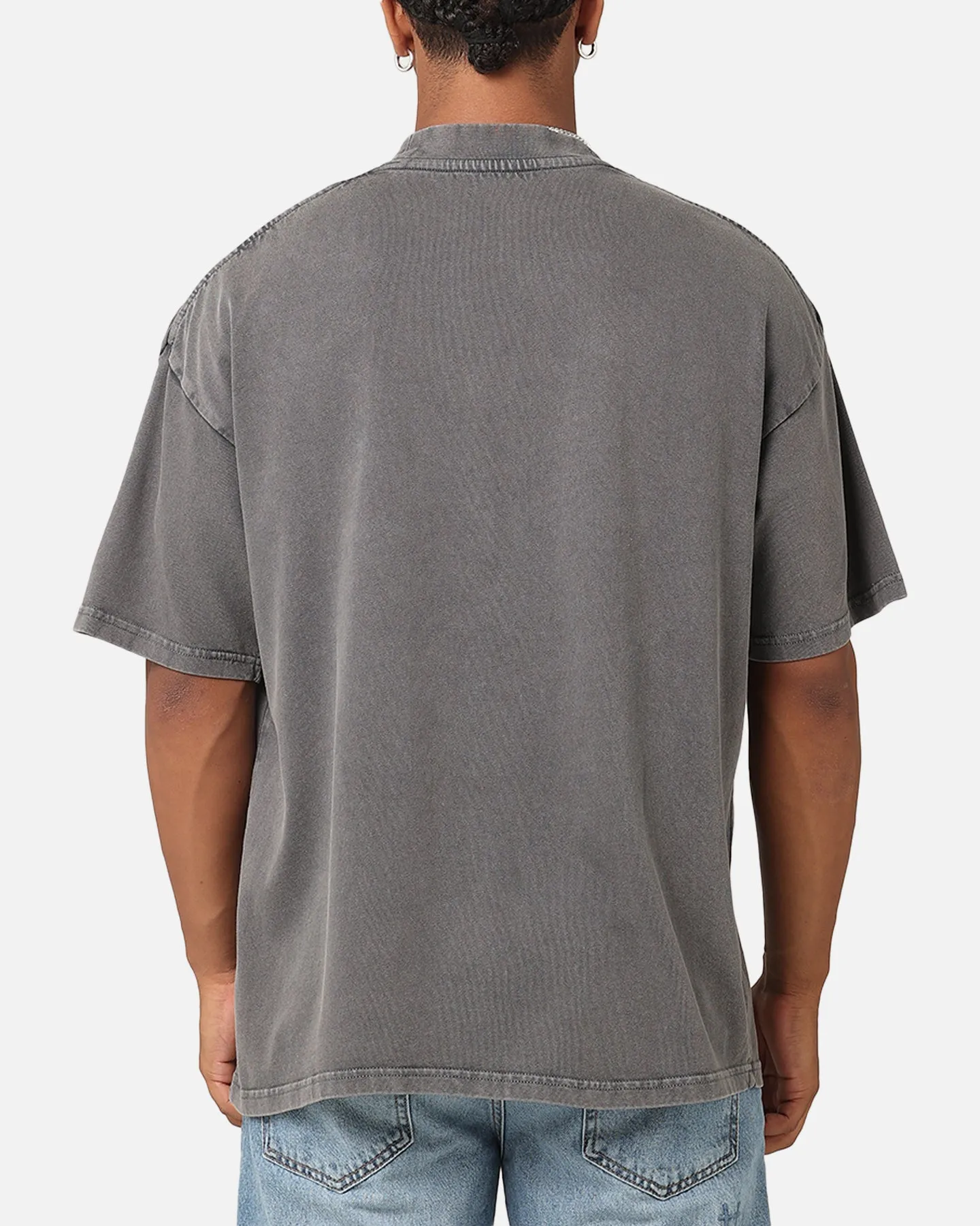 Carre Cartel Mock Neck T-Shirt Washed Charcoal