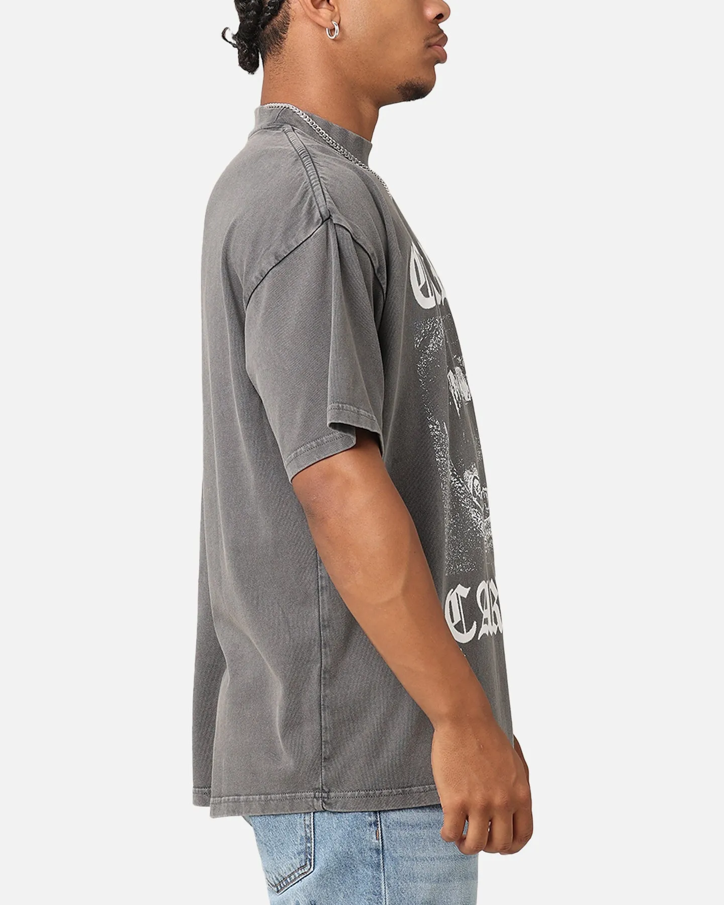 Carre Cartel Mock Neck T-Shirt Washed Charcoal