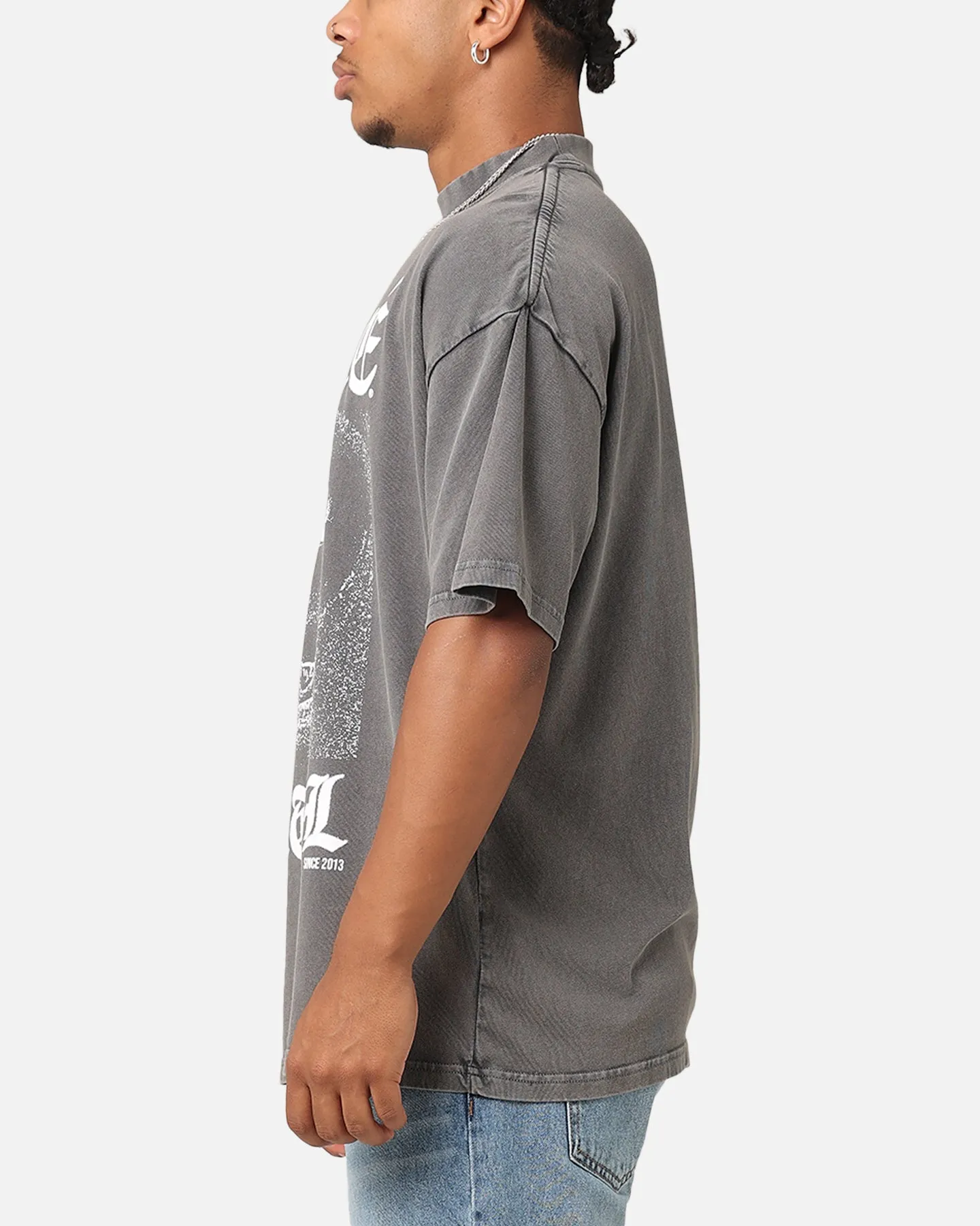 Carre Cartel Mock Neck T-Shirt Washed Charcoal