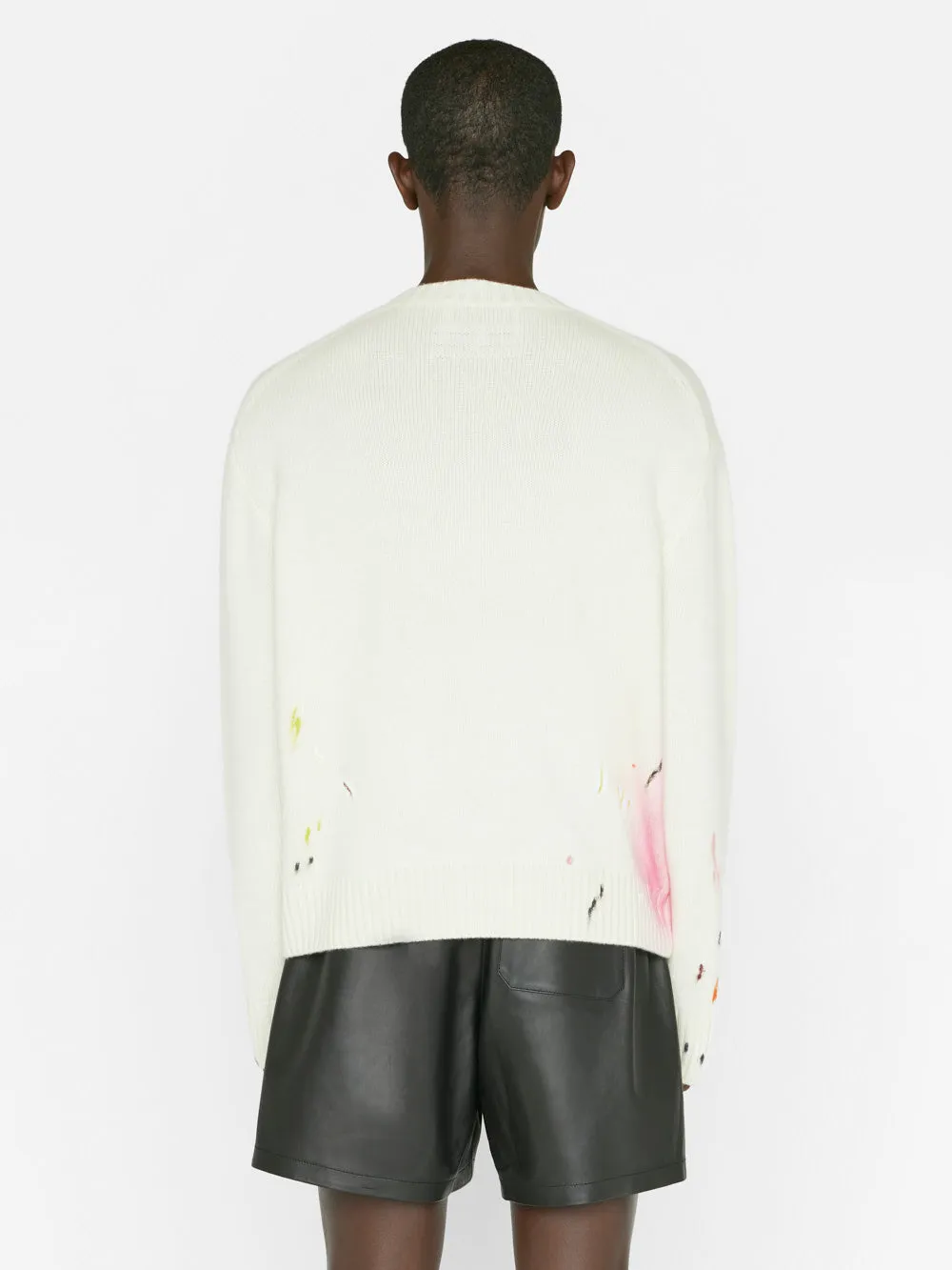 Color Spray Sweater -- Off White Multi