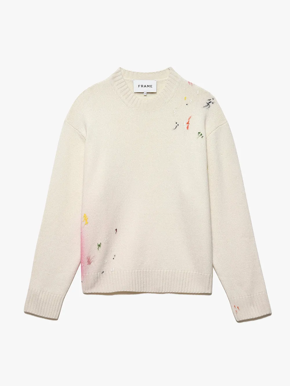 Color Spray Sweater -- Off White Multi