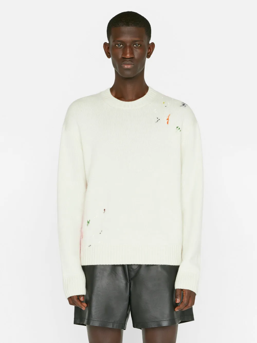 Color Spray Sweater -- Off White Multi