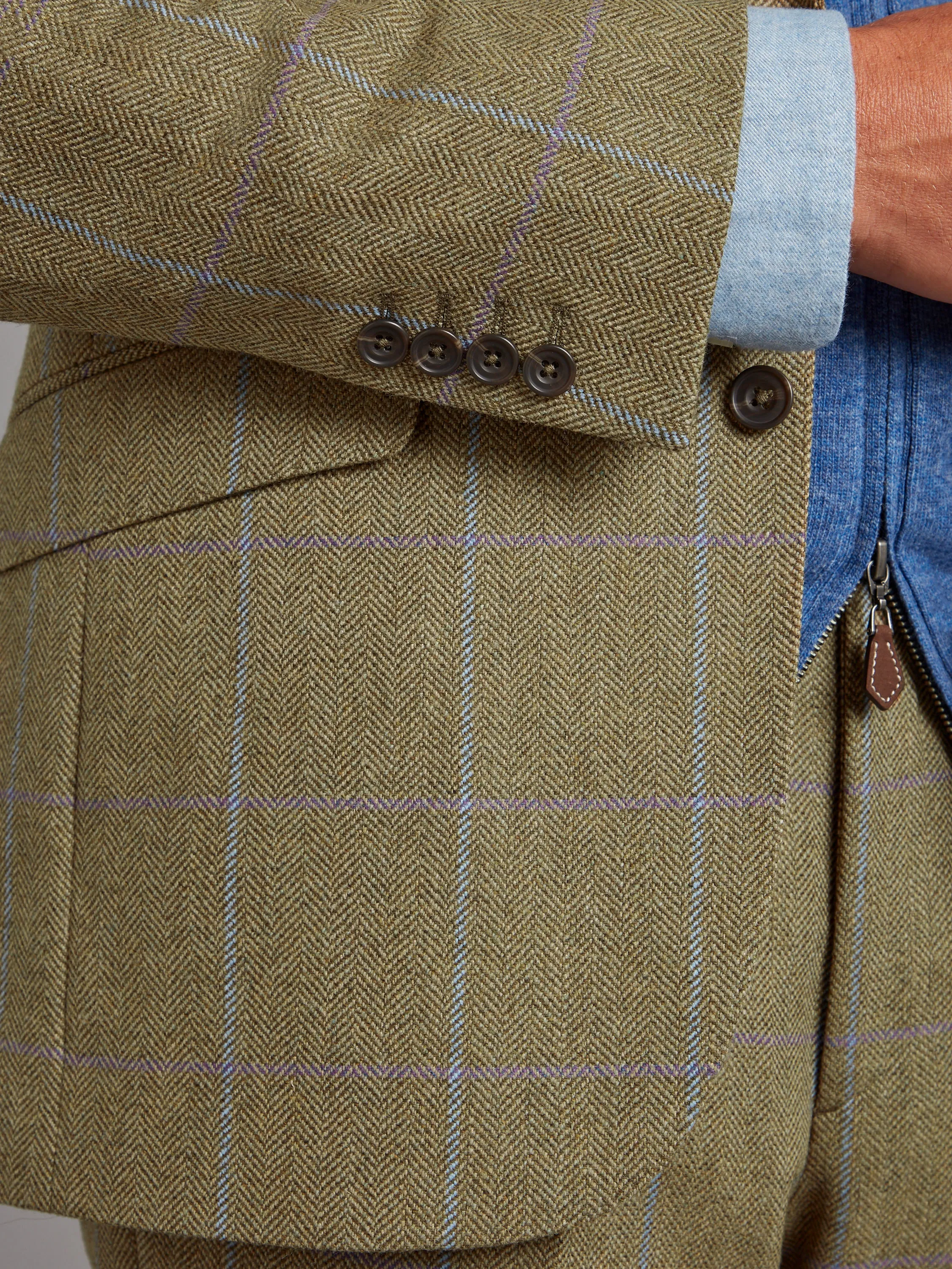 Eaton Jacket - Lavender/Brown Windowpane Tweed