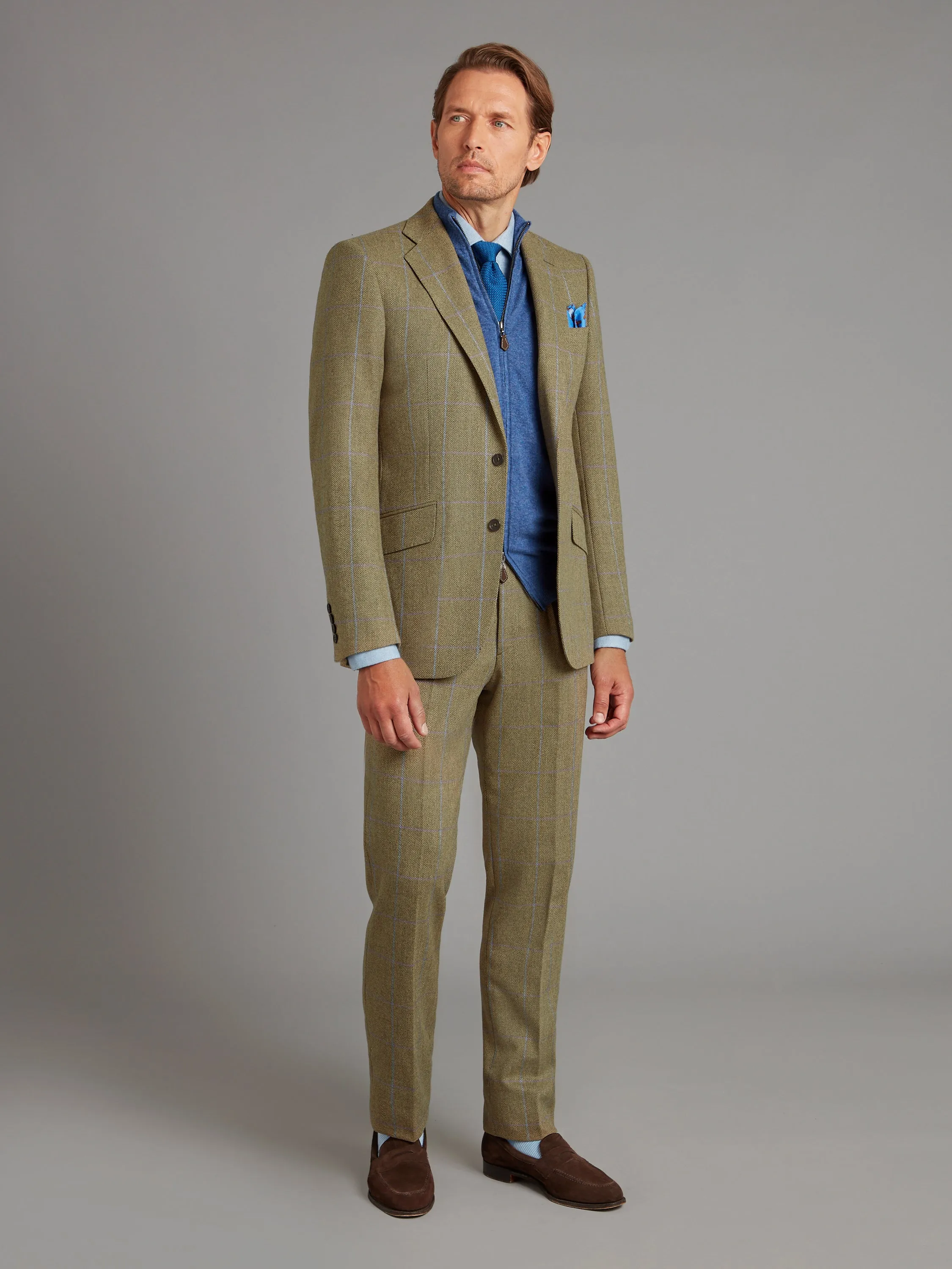 Eaton Jacket - Lavender/Brown Windowpane Tweed