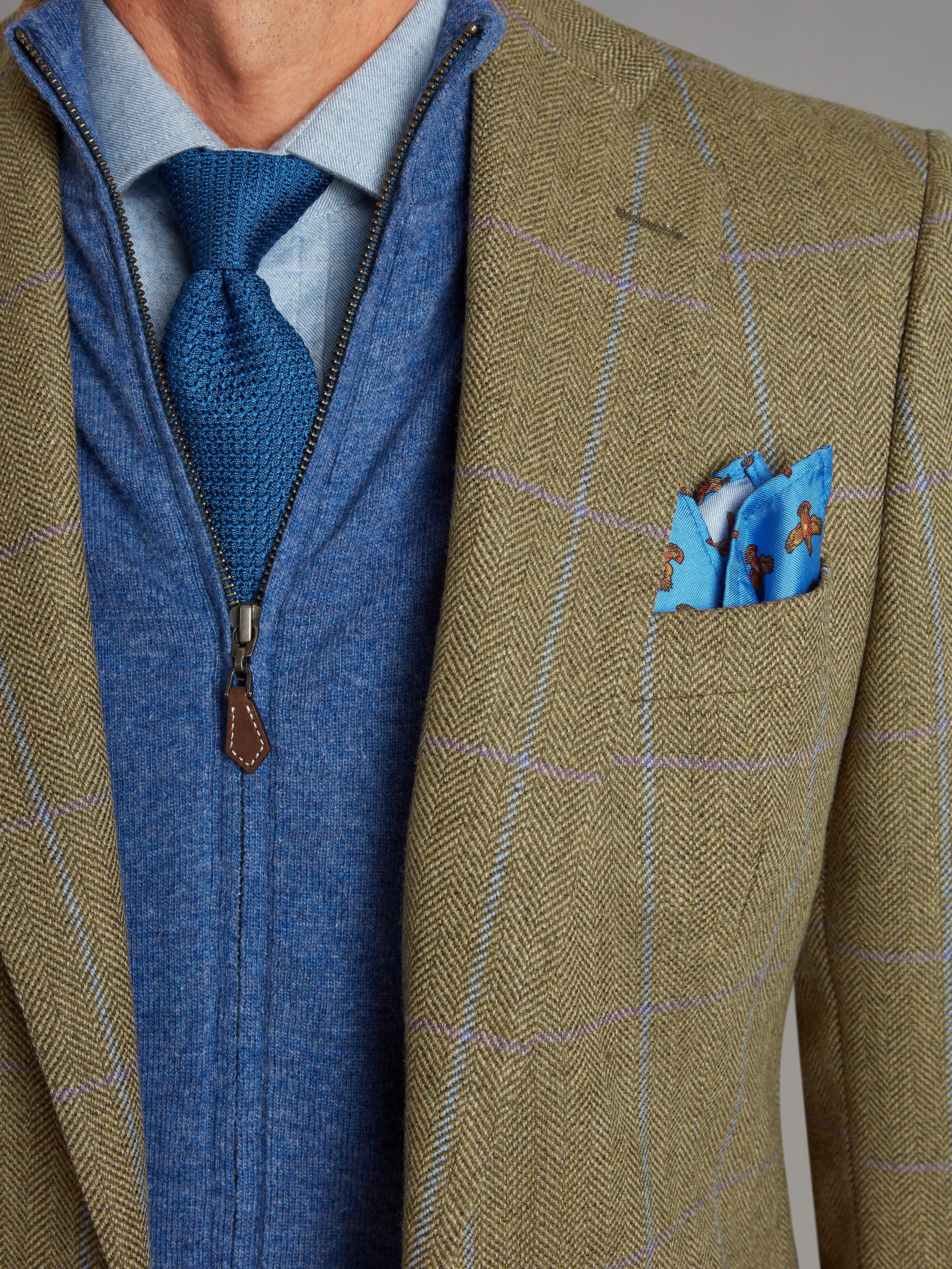 Eaton Jacket - Lavender/Brown Windowpane Tweed