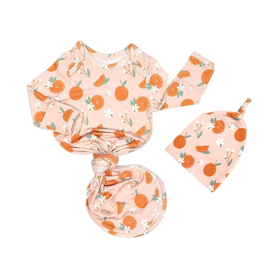 Freshly Squeezed Oranges Bamboo Knotted Gown