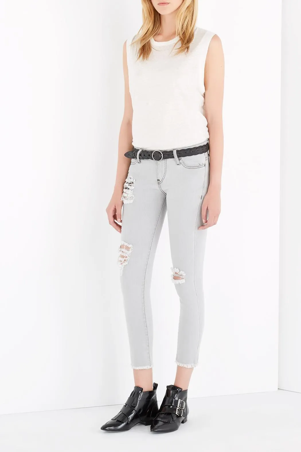 IRO JAROD Distressed Skinny Jean - Grey Used