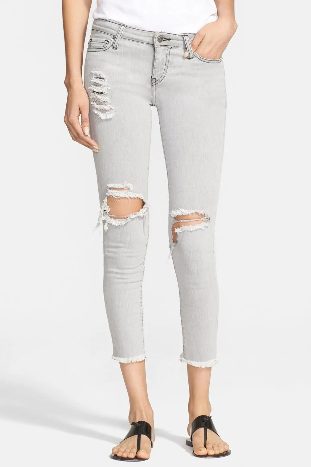 IRO JAROD Distressed Skinny Jean - Grey Used