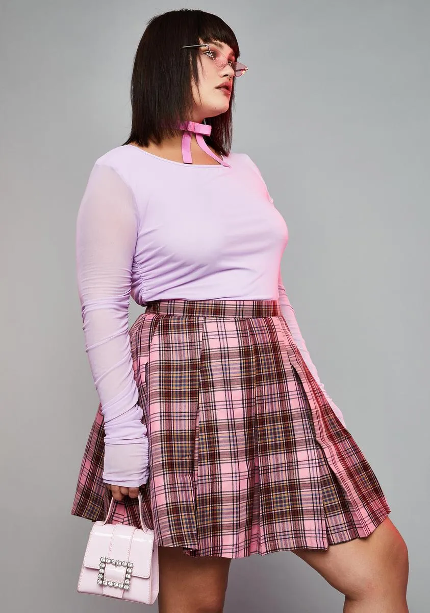 Miss Teacher's Pet Plaid Skirt