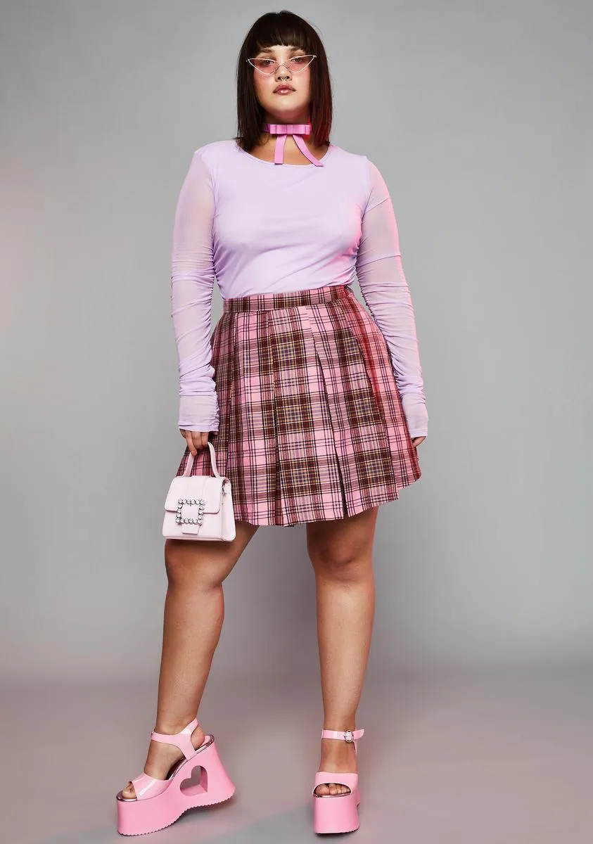Miss Teacher's Pet Plaid Skirt