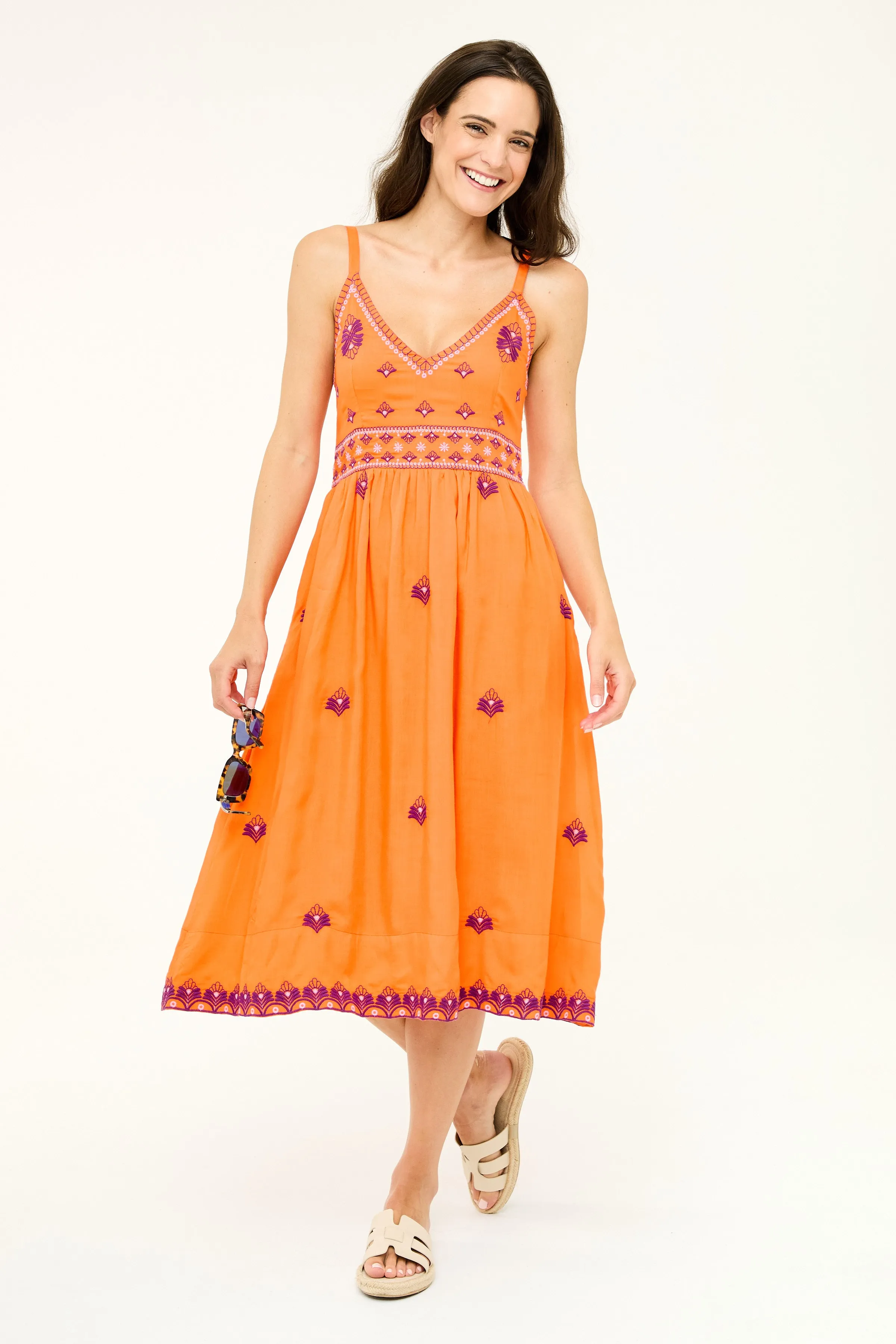 Nicole Dress - Vermillion