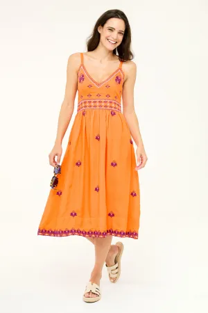 Nicole Dress - Vermillion