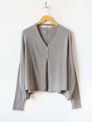 Oversized Knitted Cardigan - Gray