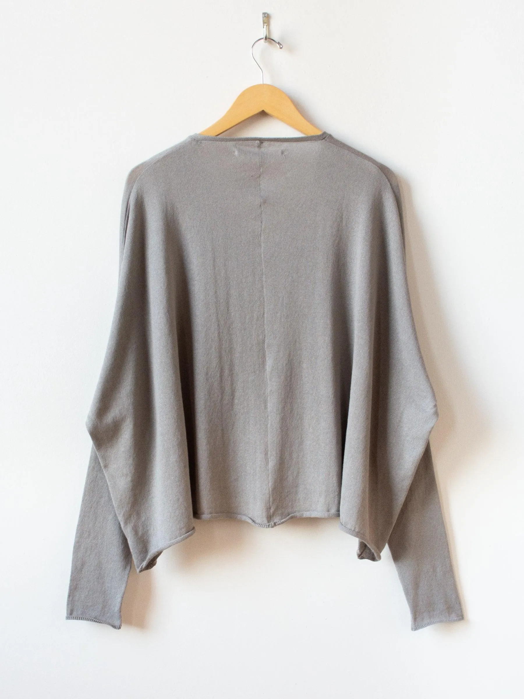 Oversized Knitted Cardigan - Gray
