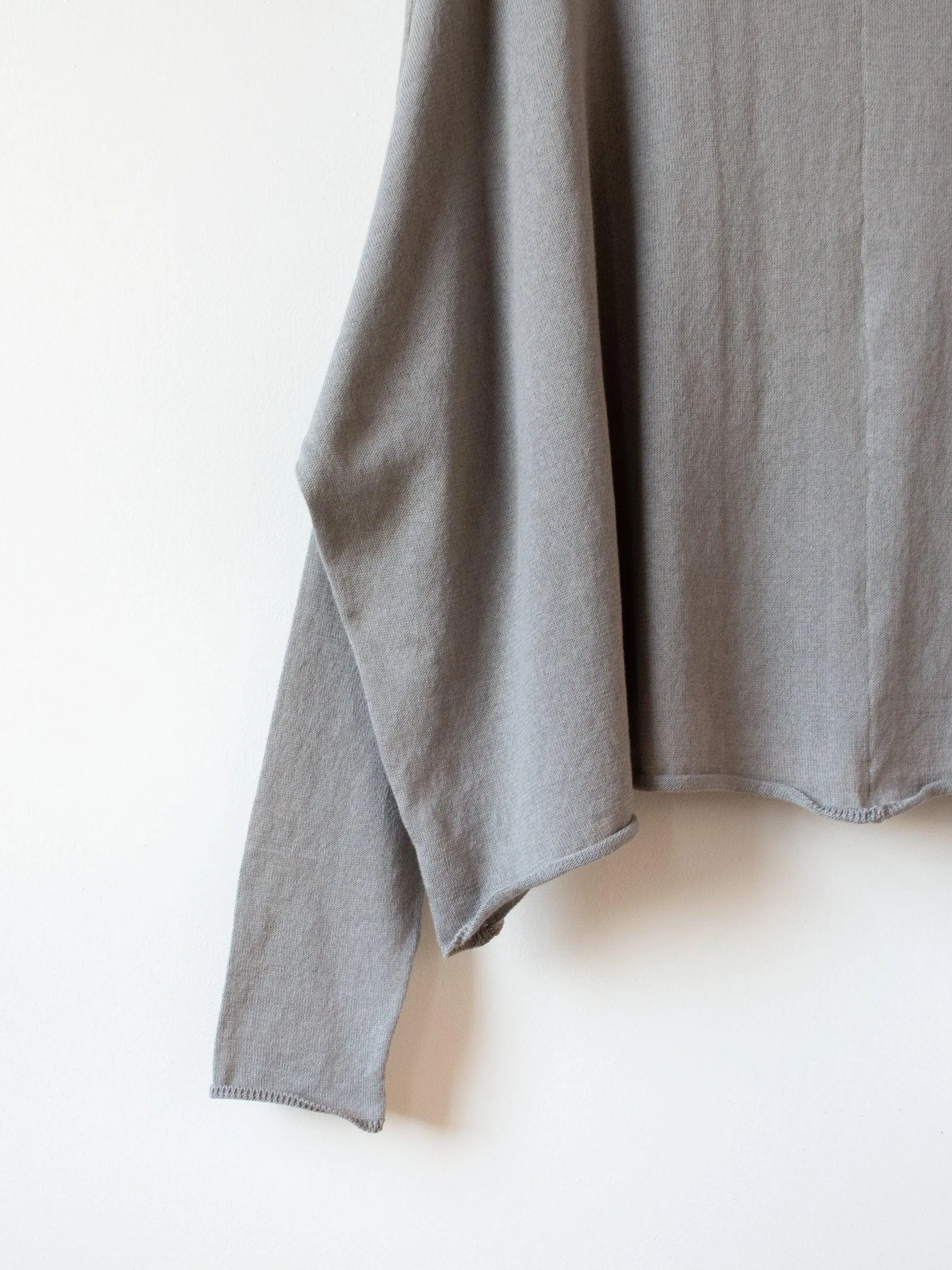 Oversized Knitted Cardigan - Gray