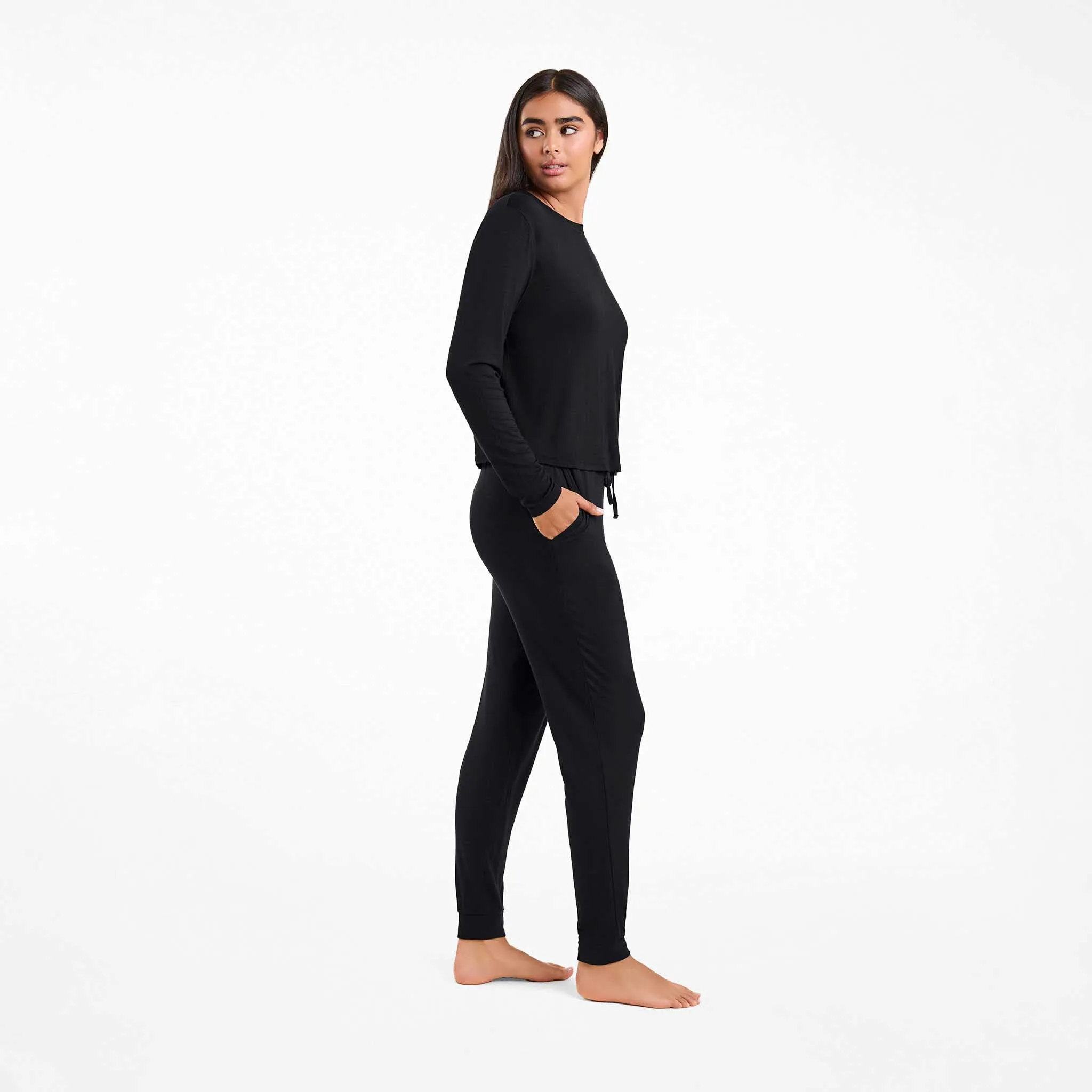 Pajama Jogger Set | Black