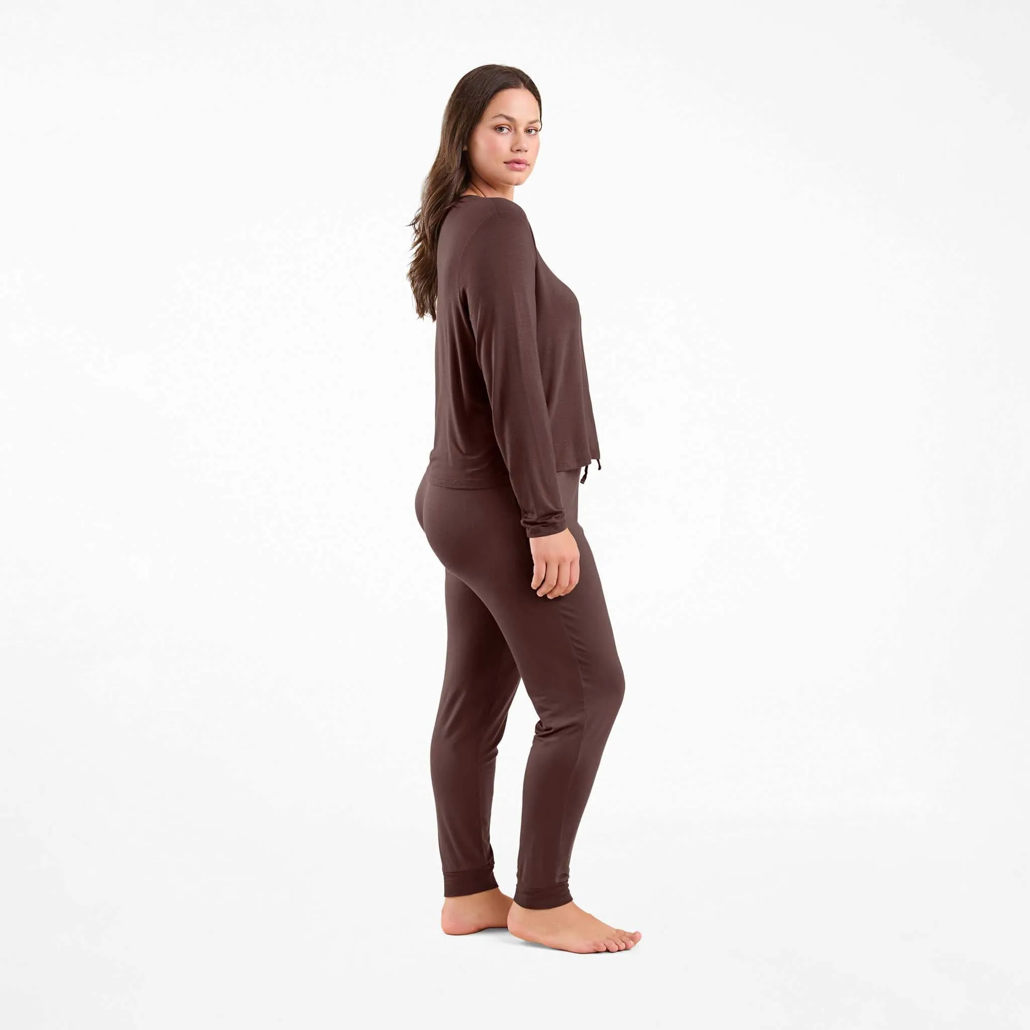 Pajama Jogger Set | Coffee