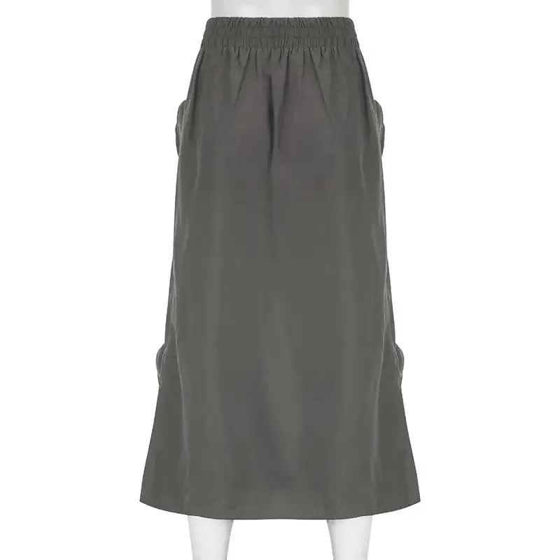 "Do You Mind" Cargo Midi Skirt