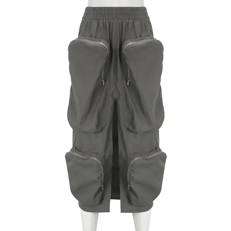 "Do You Mind" Cargo Midi Skirt