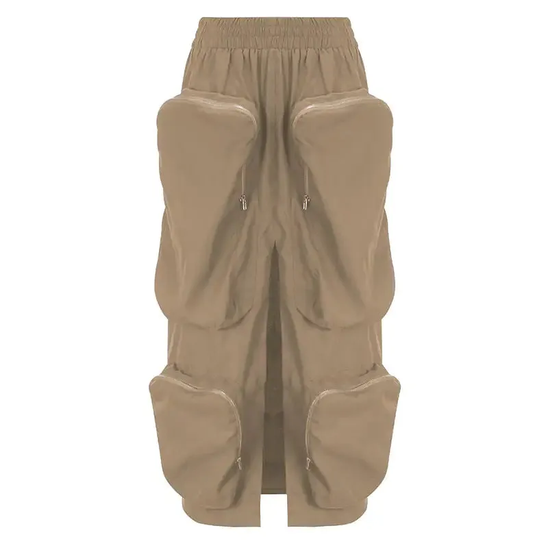 "Do You Mind" Cargo Midi Skirt