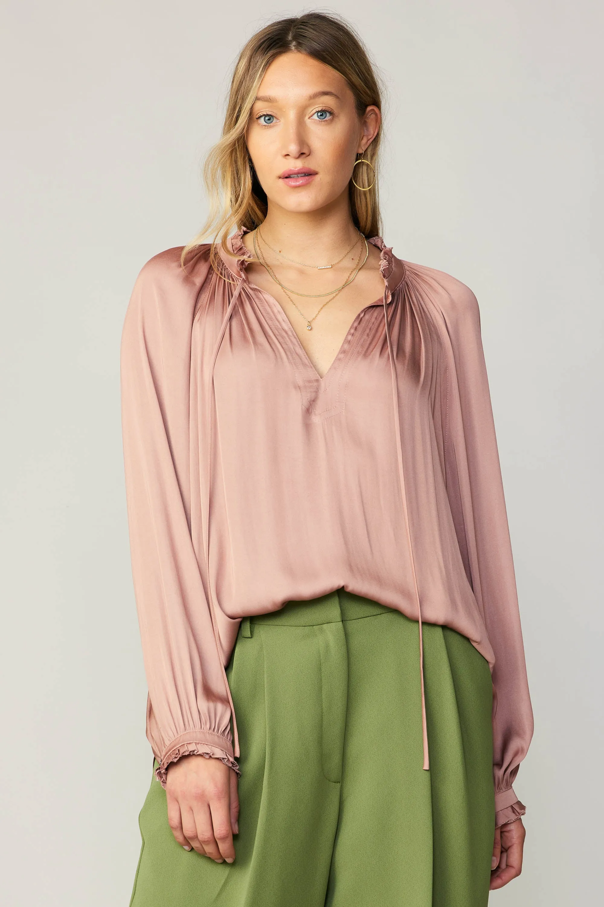 Ruffled Cuff Blouse