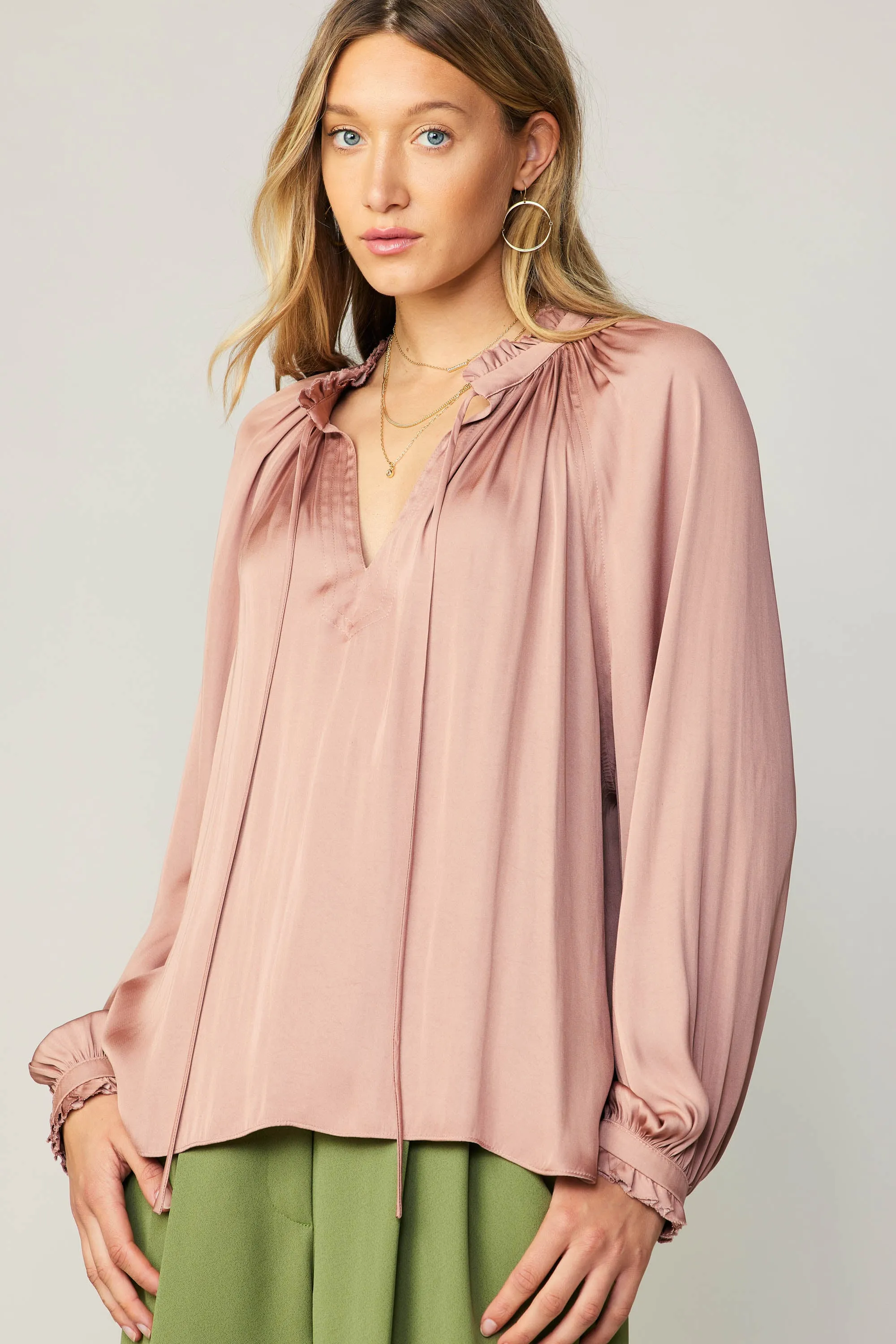 Ruffled Cuff Blouse