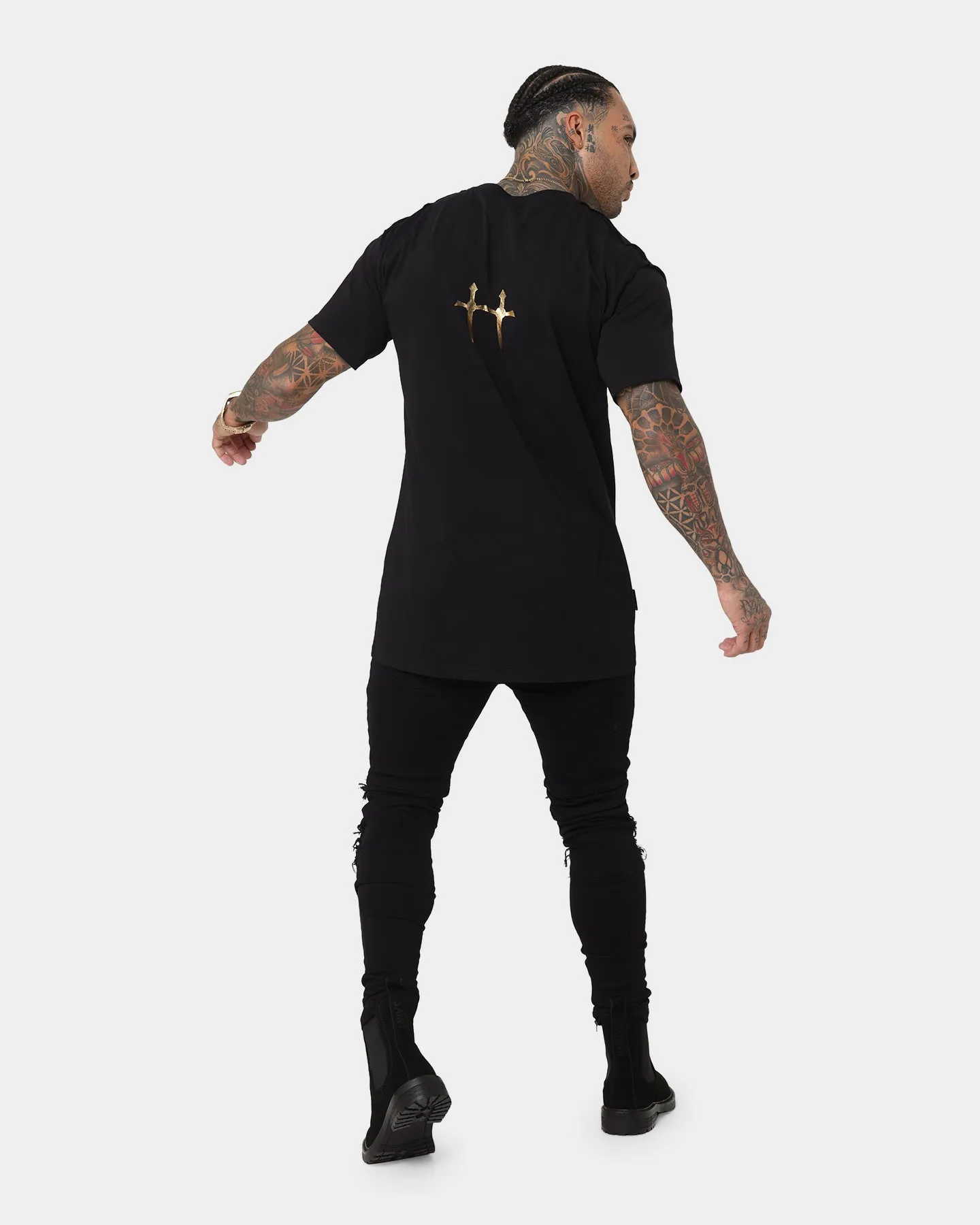 Saint Morta Bird Of Prey Lafayette T-Shirt Black/Gold