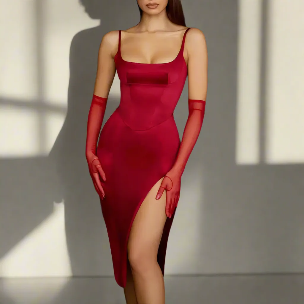 Satin Bodycon Dress