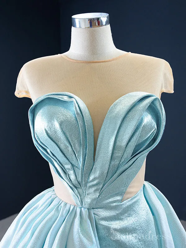 Selinadress Feature Ball Gown Luxury Sky Blue Prom Dress Evening Gowns DWH7200