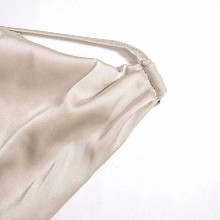 Short Satin One-shoulder  Mini Dress