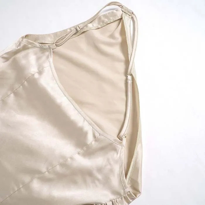 Short Satin One-shoulder  Mini Dress