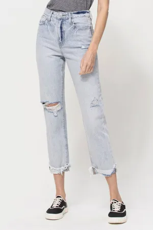 Super High Relaxed Cuffed Straight Jean