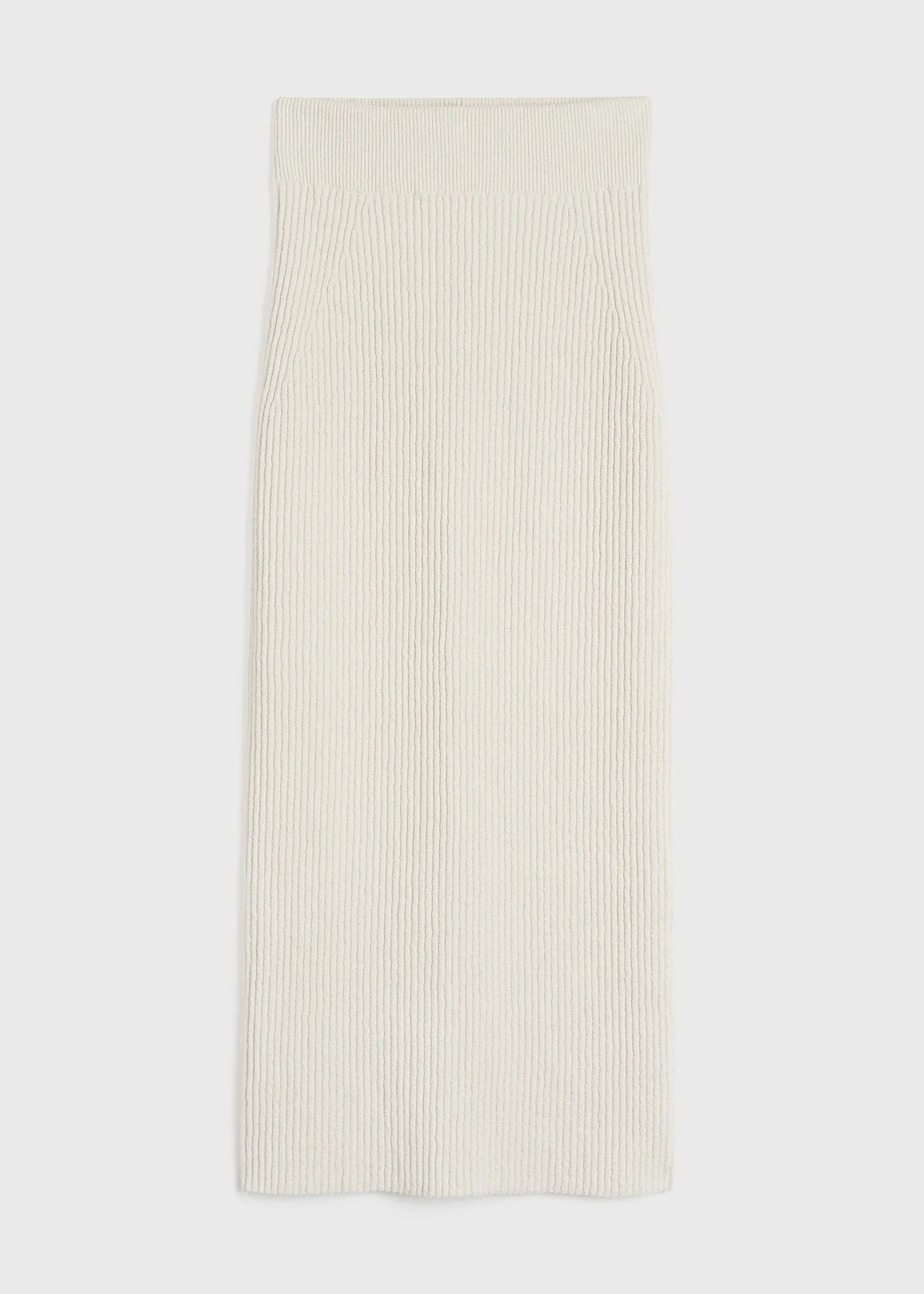 Textured rib skirt ecru