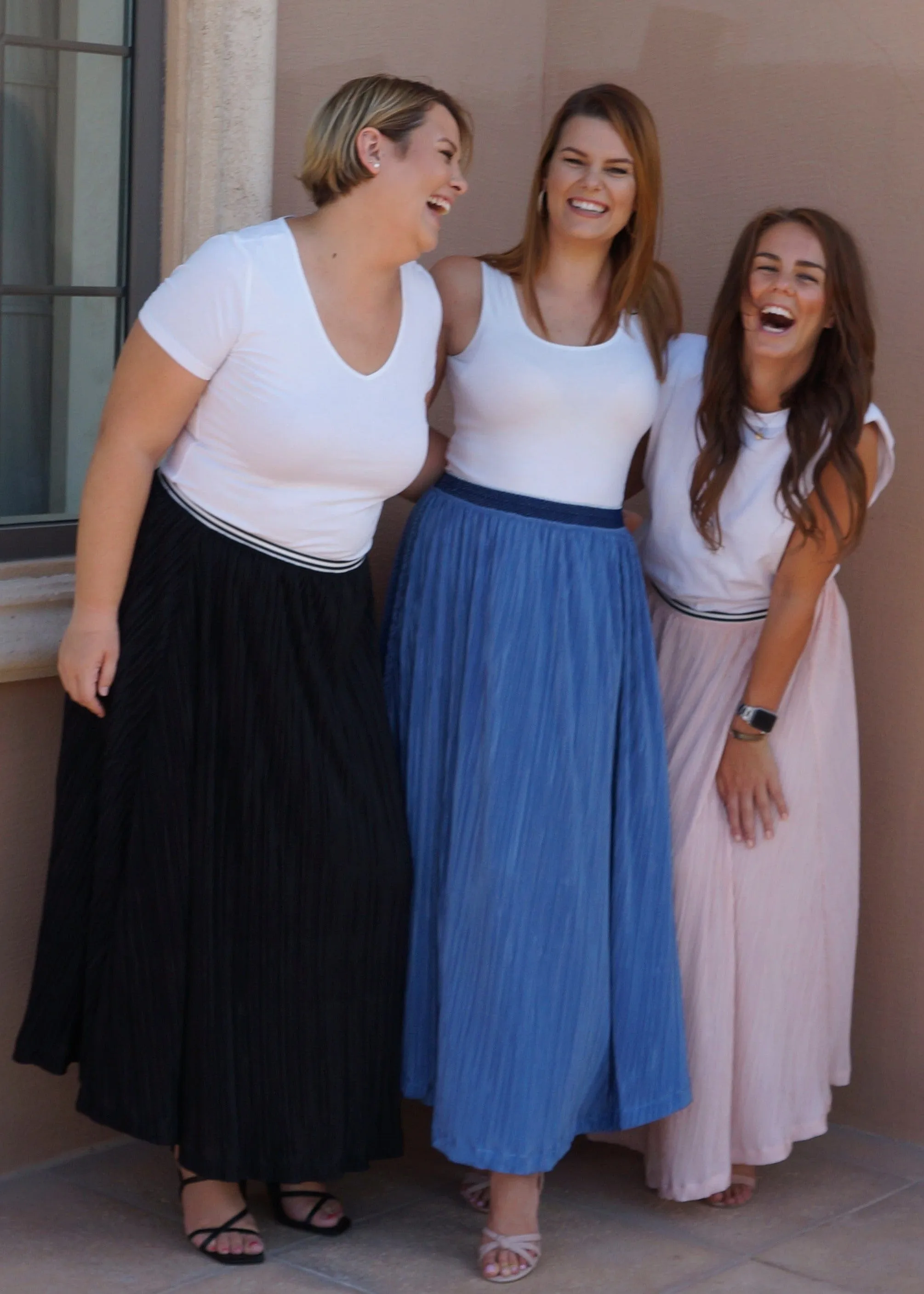 The Joss Maxi Skirt - Black Pleats