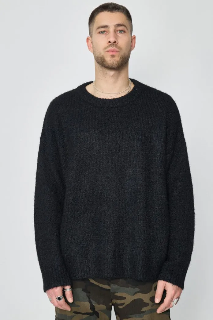 THE SARMATO OVERSIZED KNITTED CREWNECK SWEATER