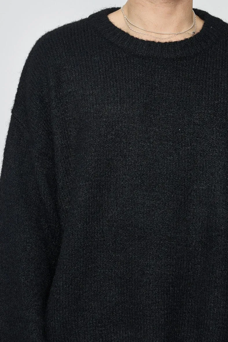THE SARMATO OVERSIZED KNITTED CREWNECK SWEATER