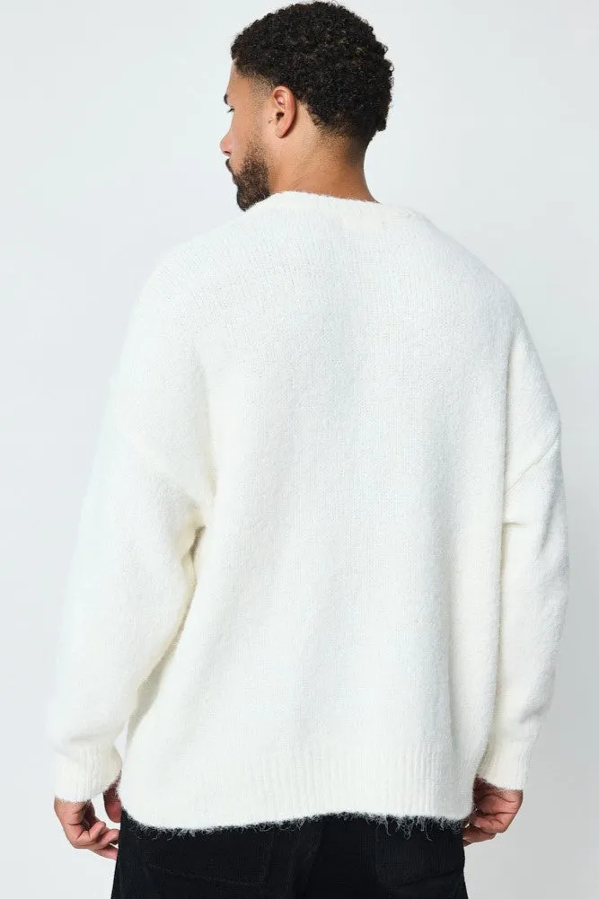 THE SARMATO OVERSIZED KNITTED CREWNECK SWEATER