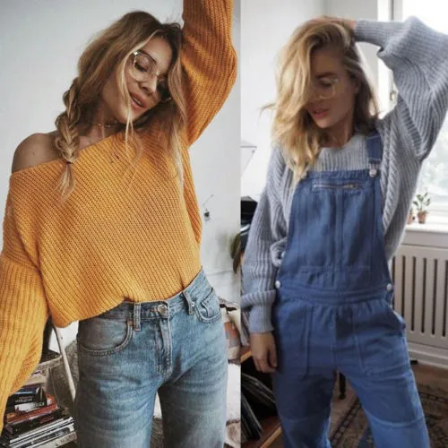 VenusFox Oversized Long Sleeve Loose Sweater