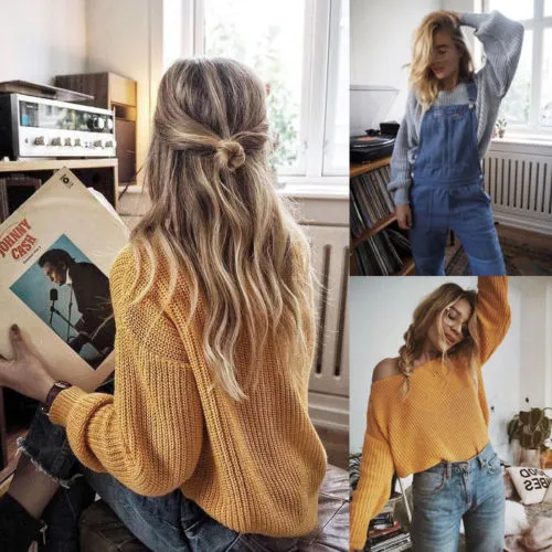 VenusFox Oversized Long Sleeve Loose Sweater