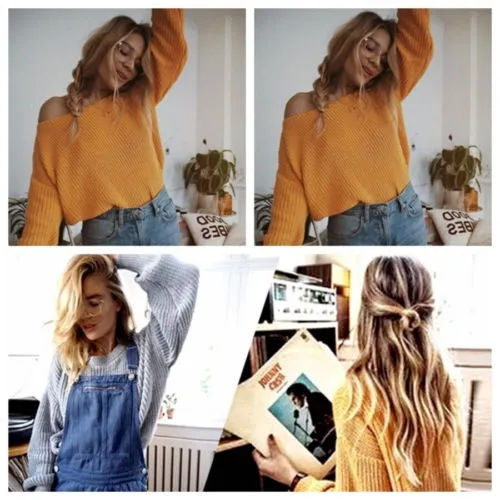 VenusFox Oversized Long Sleeve Loose Sweater