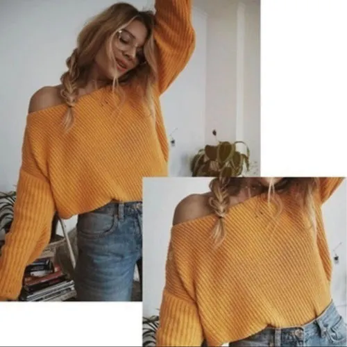 VenusFox Oversized Long Sleeve Loose Sweater
