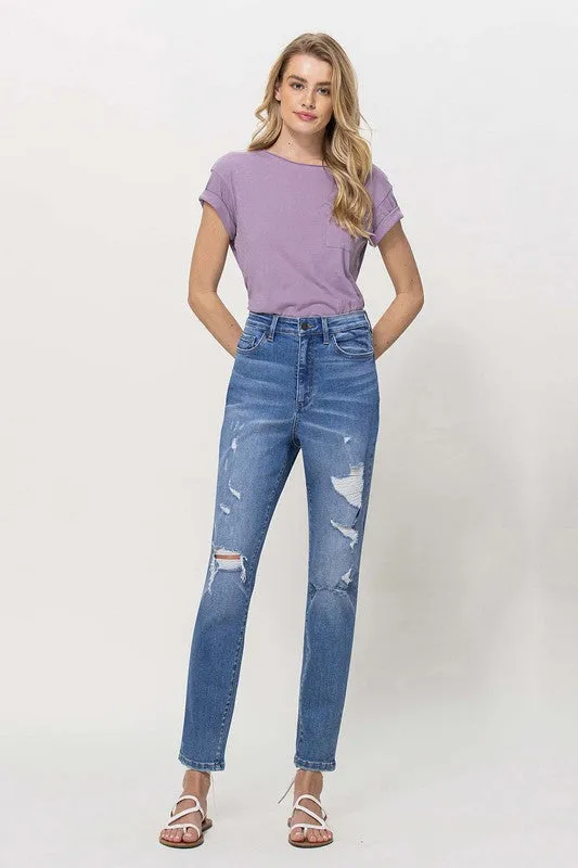 Vervet Distressed Mom Jeans