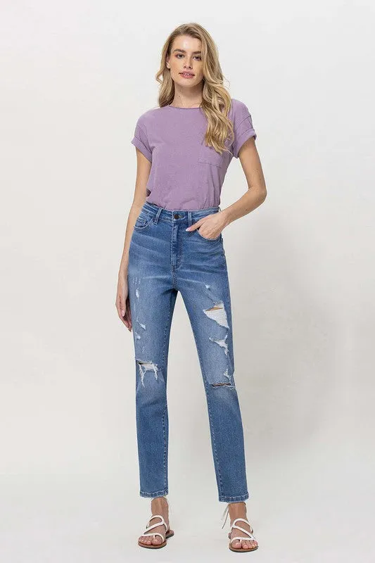 Vervet Distressed Mom Jeans